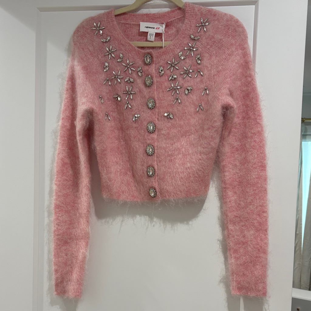 Rabanne X H&M Pink Embellished Cardigan